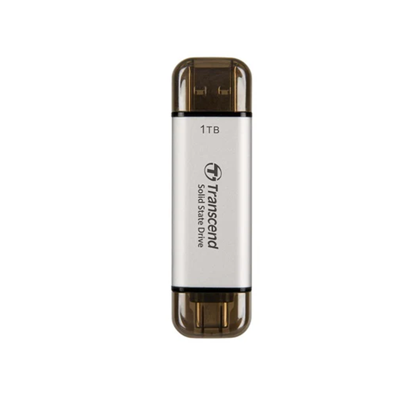 Transcend 1 TB ESD310 Smallest Portable SSD ,Type C - Silver Transcend 1 TB ESD310 Smallest Portable SSD ,Type C - Silver